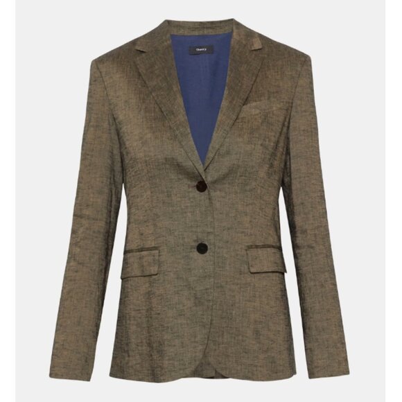 Theory Classic Blazer in Textured Linen Women's Size 8 - Picture 12 of 12